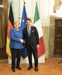 Chancellor Merkel with Italian Premier Conte