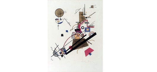 Wassily Kandinsky, Fröhlicher Aufstieg, 1923 (Farblithografie)
